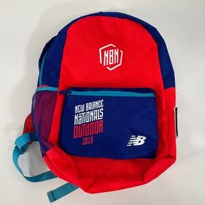 New Balance Relay Event Backpack Red Blue Youth Kids School Bag